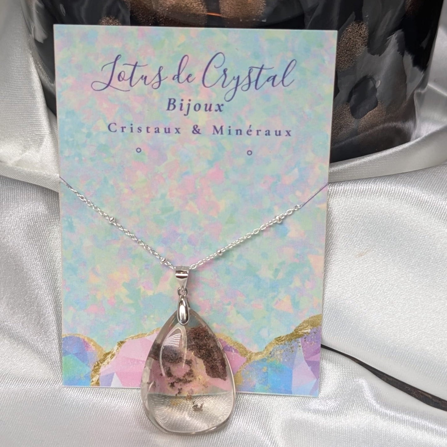 Pendentif en Quartz Lodolite – Méditation et Éveil Spirituel