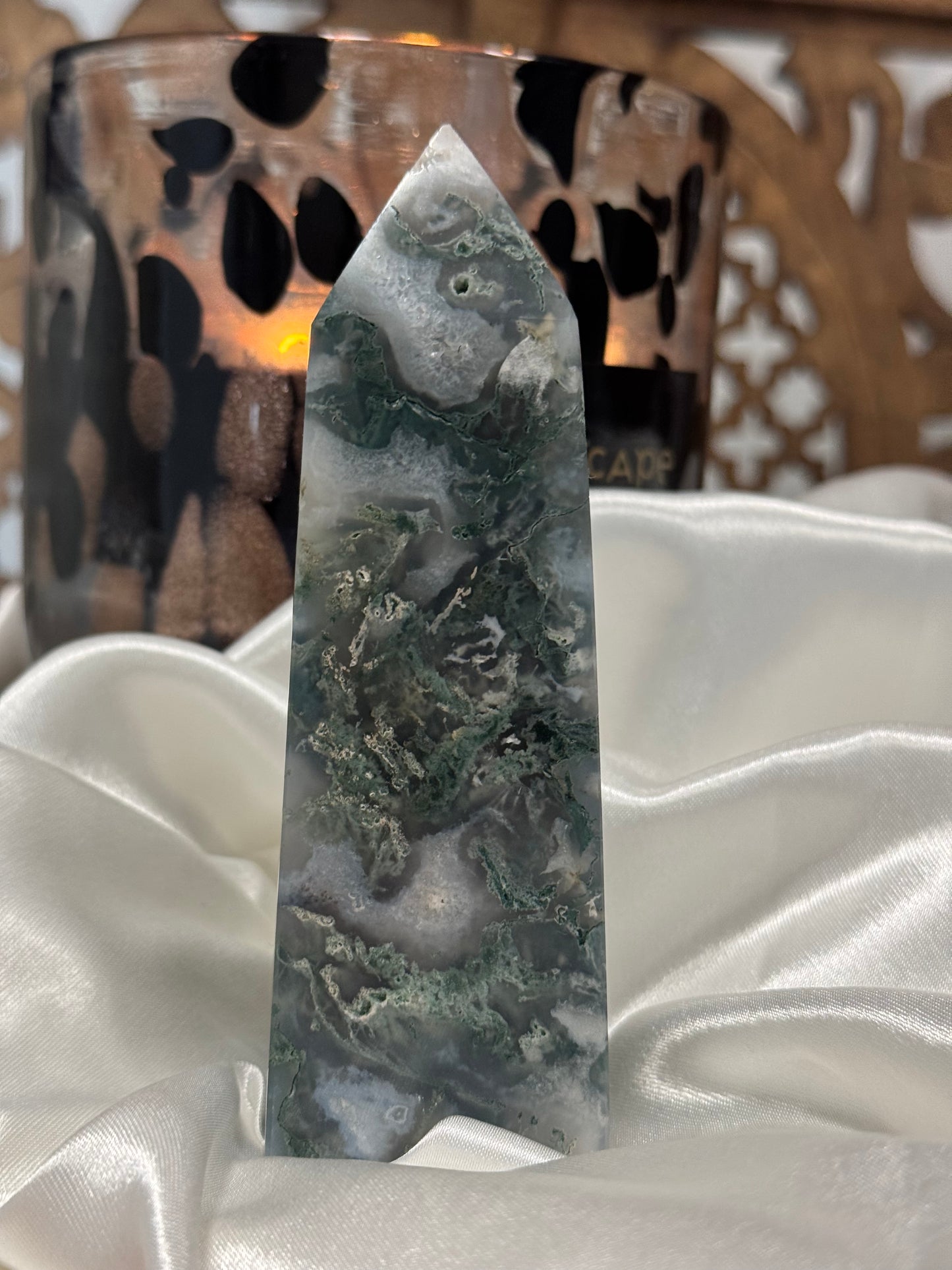 Tour agate mousse – Pierre de Renouveau et d’Ancrage