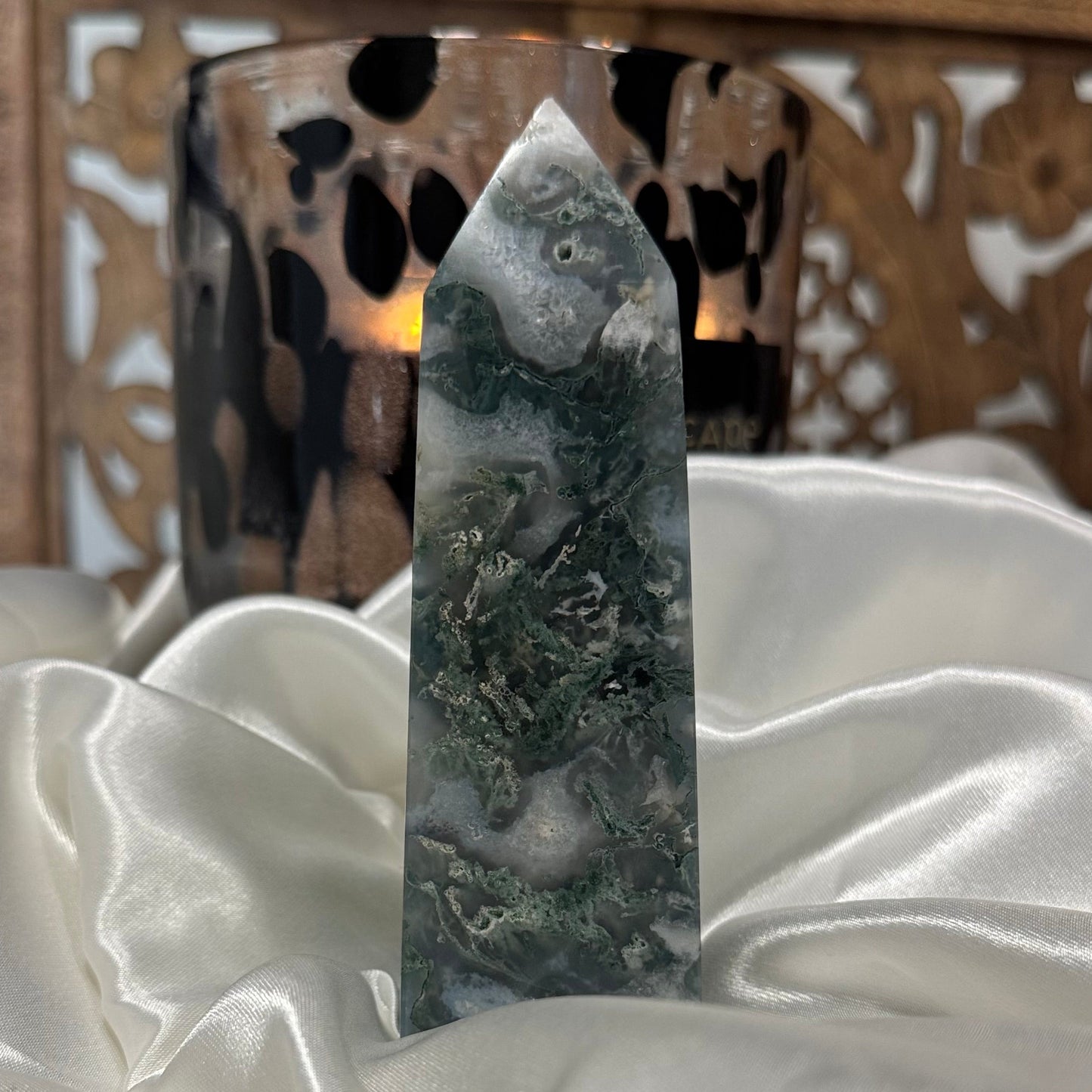 Tour agate mousse – Pierre de Renouveau et d’Ancrage