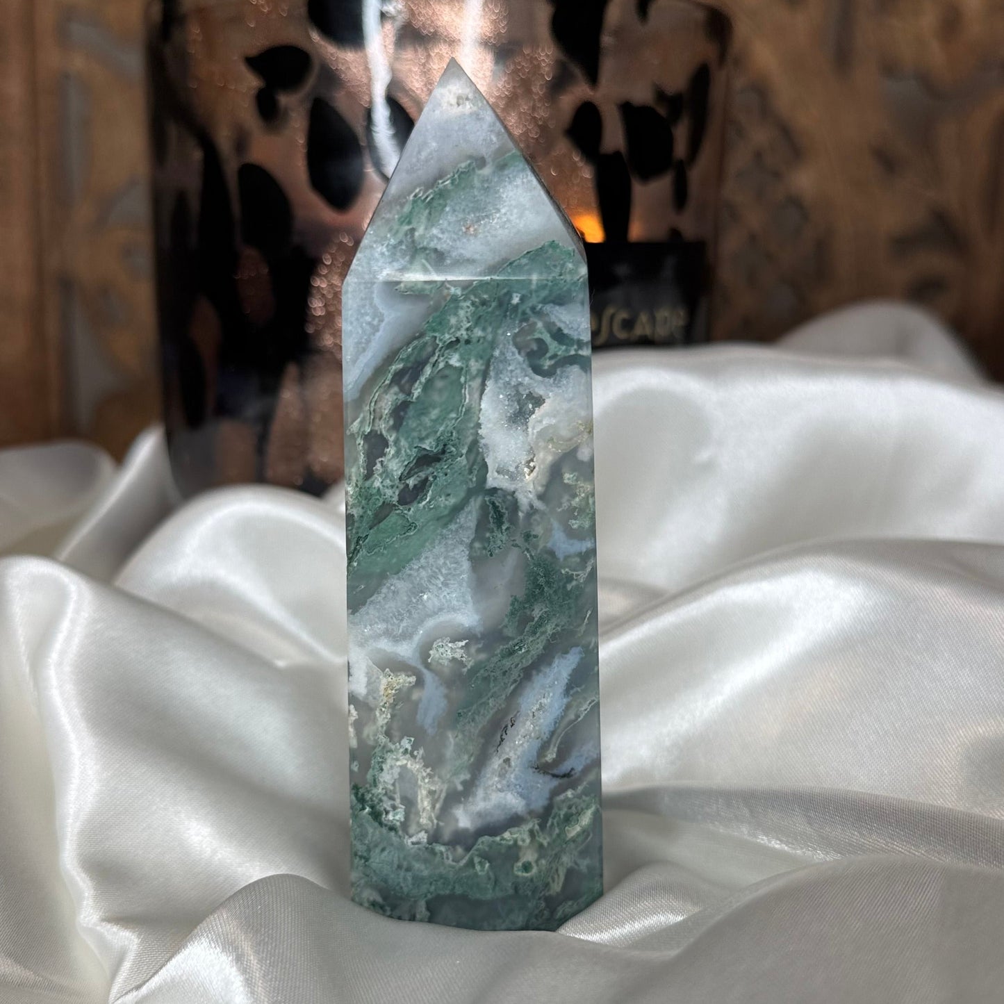 Tour agate mousse – Pierre de Renouveau et d’Ancrage