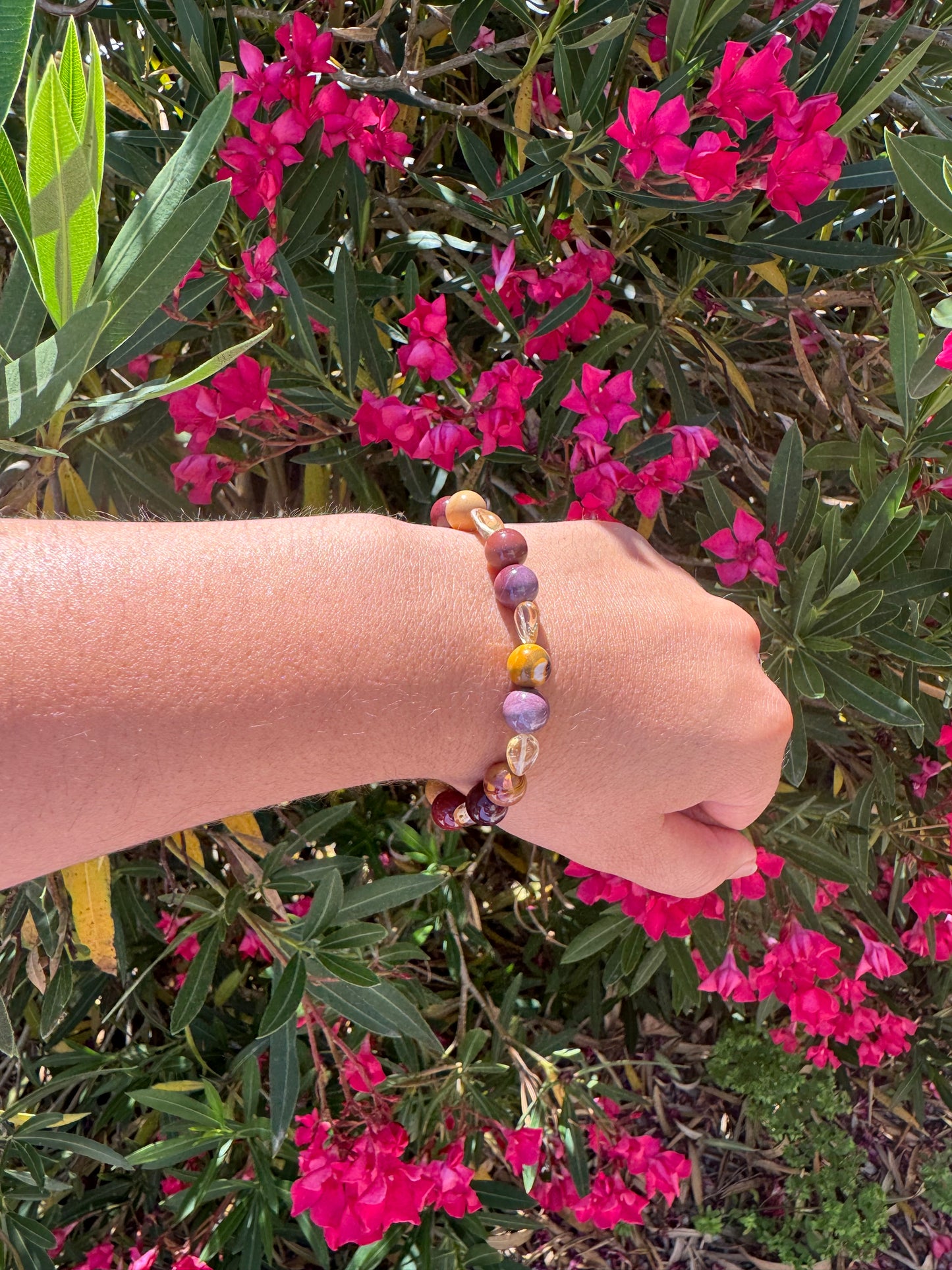 Bracelet Énergie Optimiste – Jaspe Mokaïte & Citrine