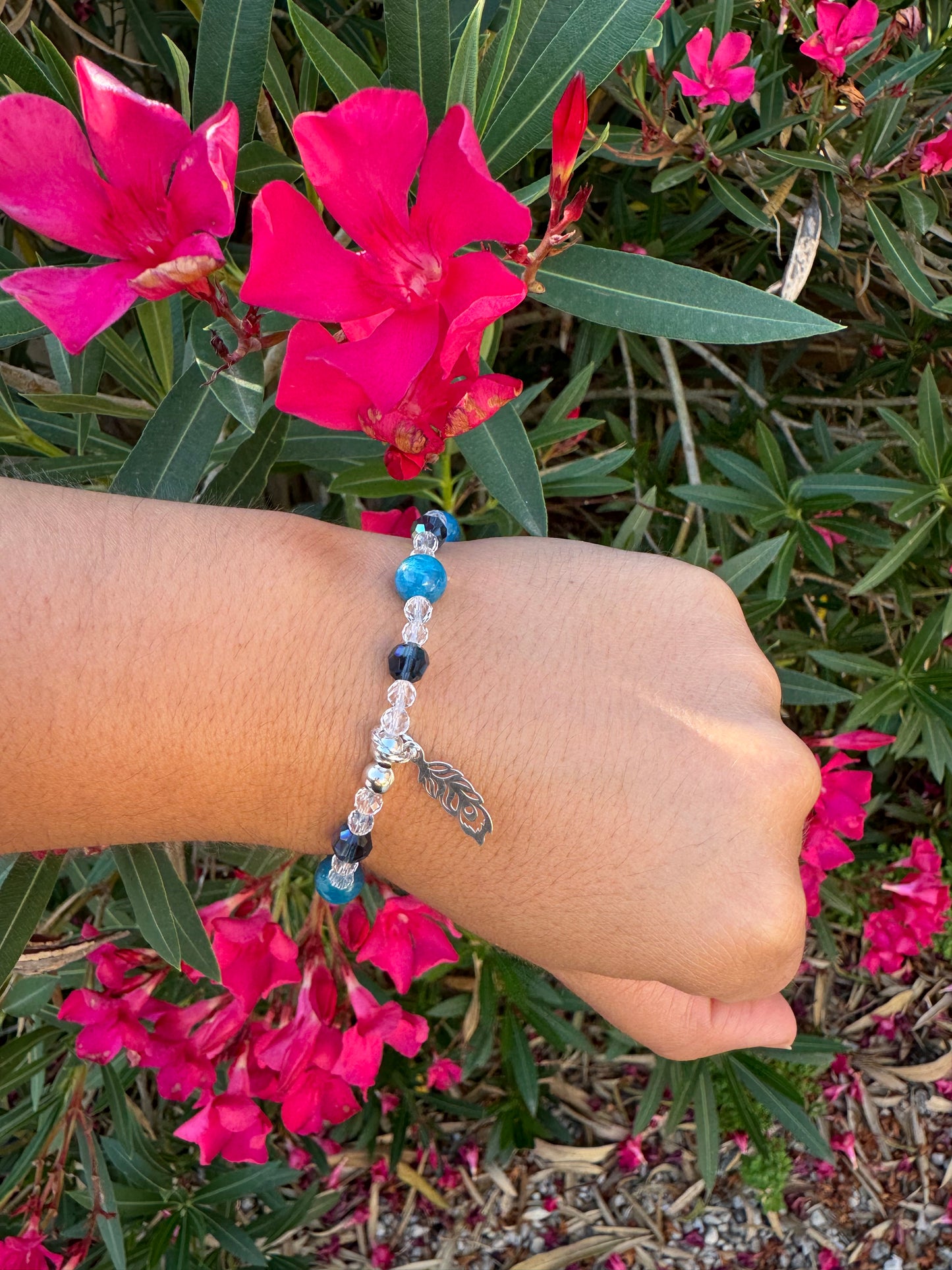 Bracelet Clarté et Inspiration – Apatite & Cristal de Roche