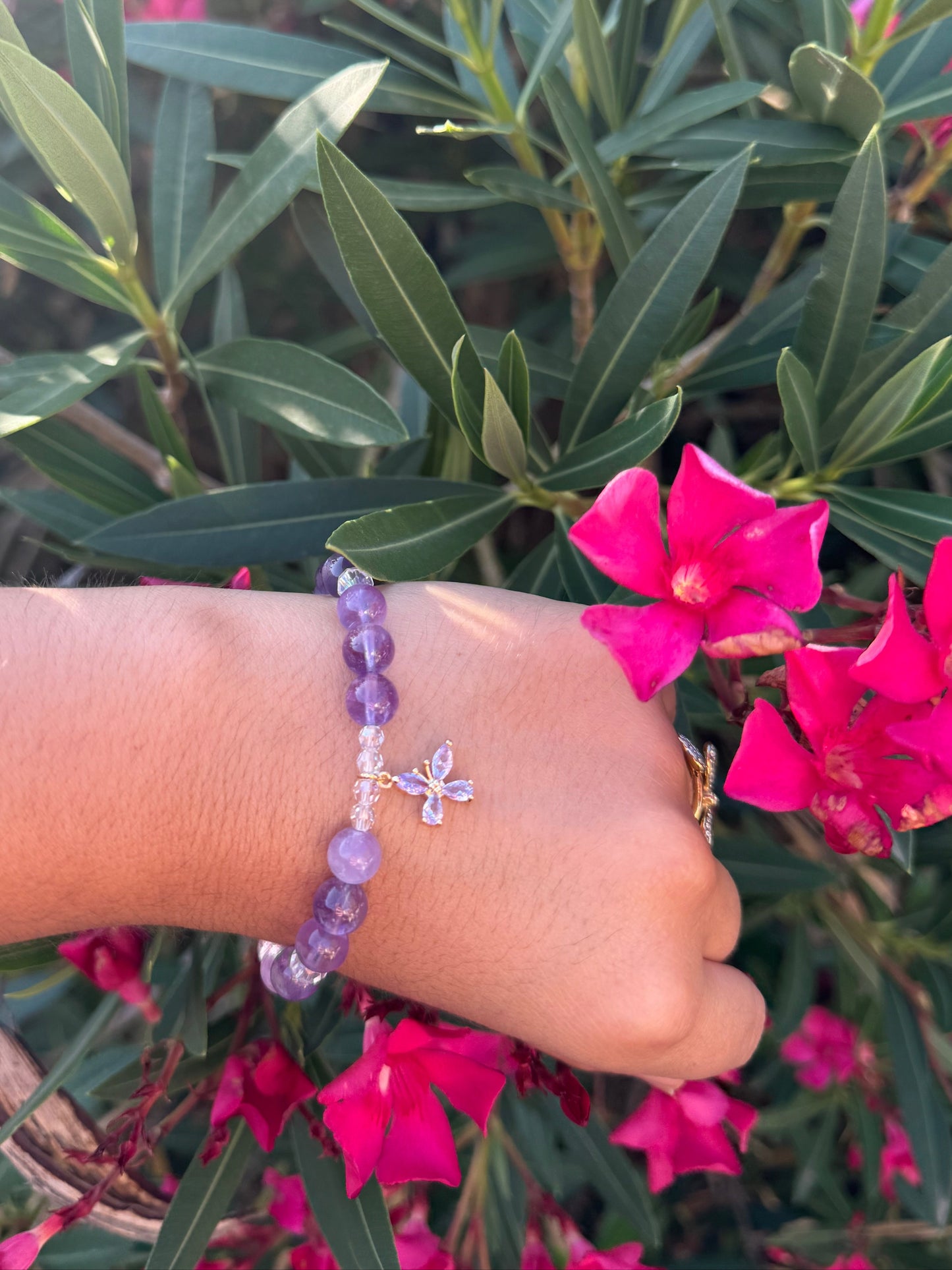 Bracelet Harmonie Spirituelle – Améthyste & Cristal de Roche