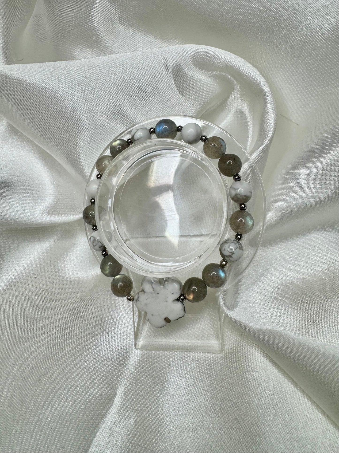 Bracelet Protection & Sérénité – Labradorite & Howlite