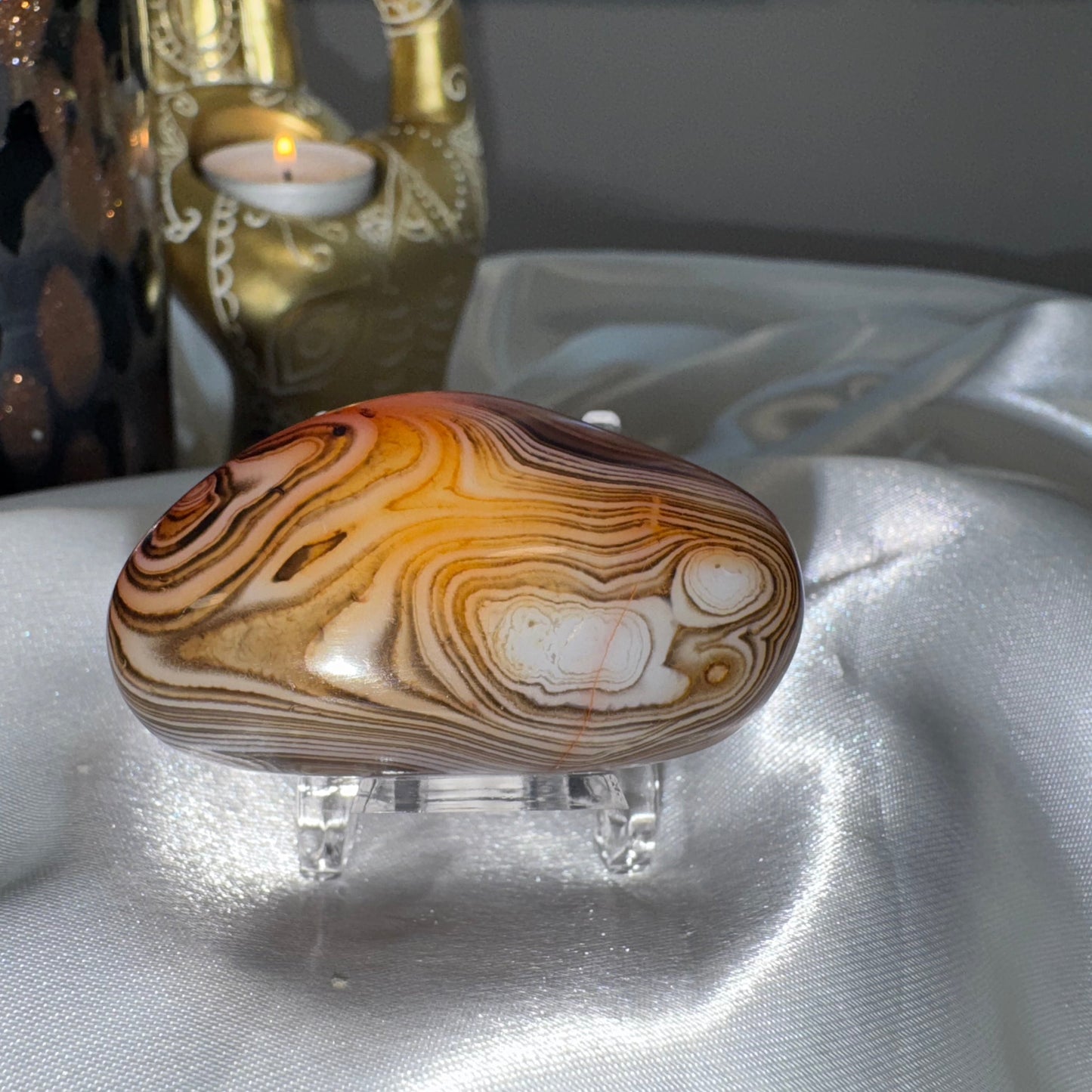 Agate botswana galet – Pierre d’Apaisement et de Réconfort Émotionnel