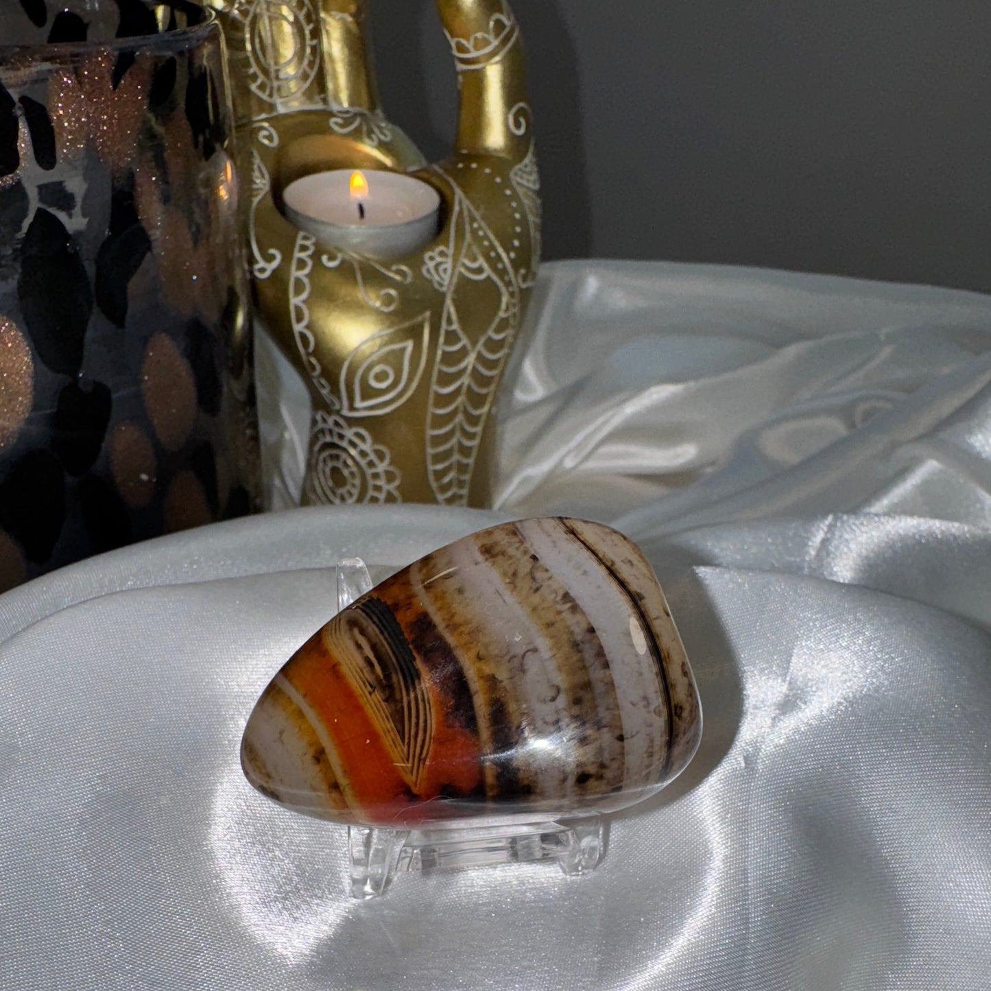 Agate Botswana galet– Pierre d’Apaisement et de Réconfort Émotionnel