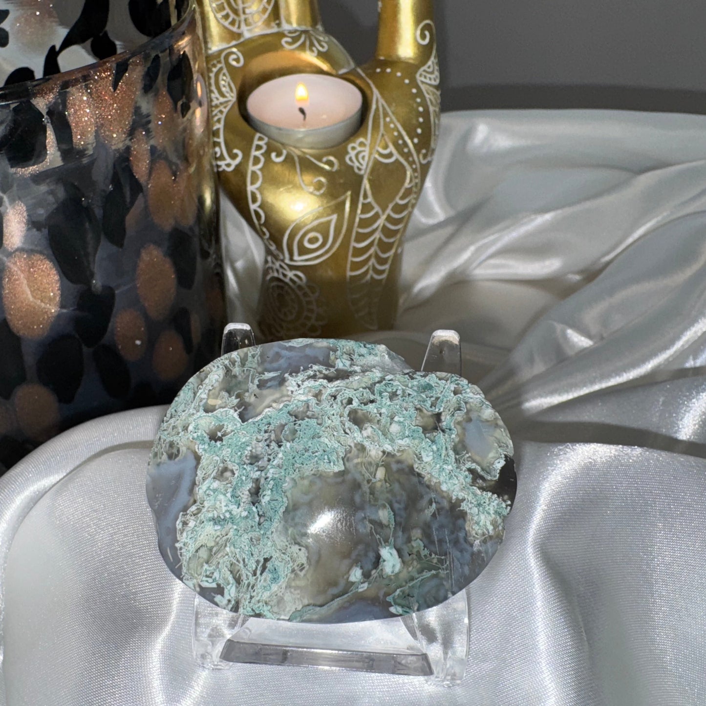 Galet agate Mousse – Pierre de Renouveau et d’Ancrage
