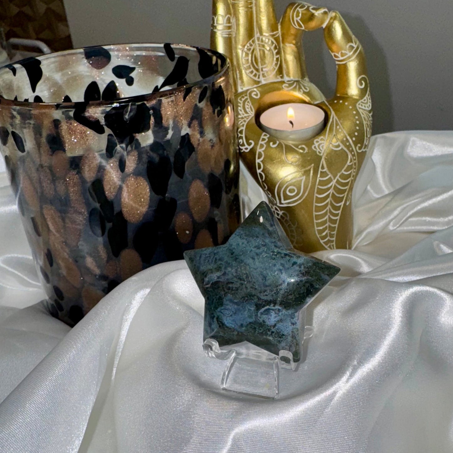 Étoile agate mousse – Pierre de Renouveau et d’Ancrage