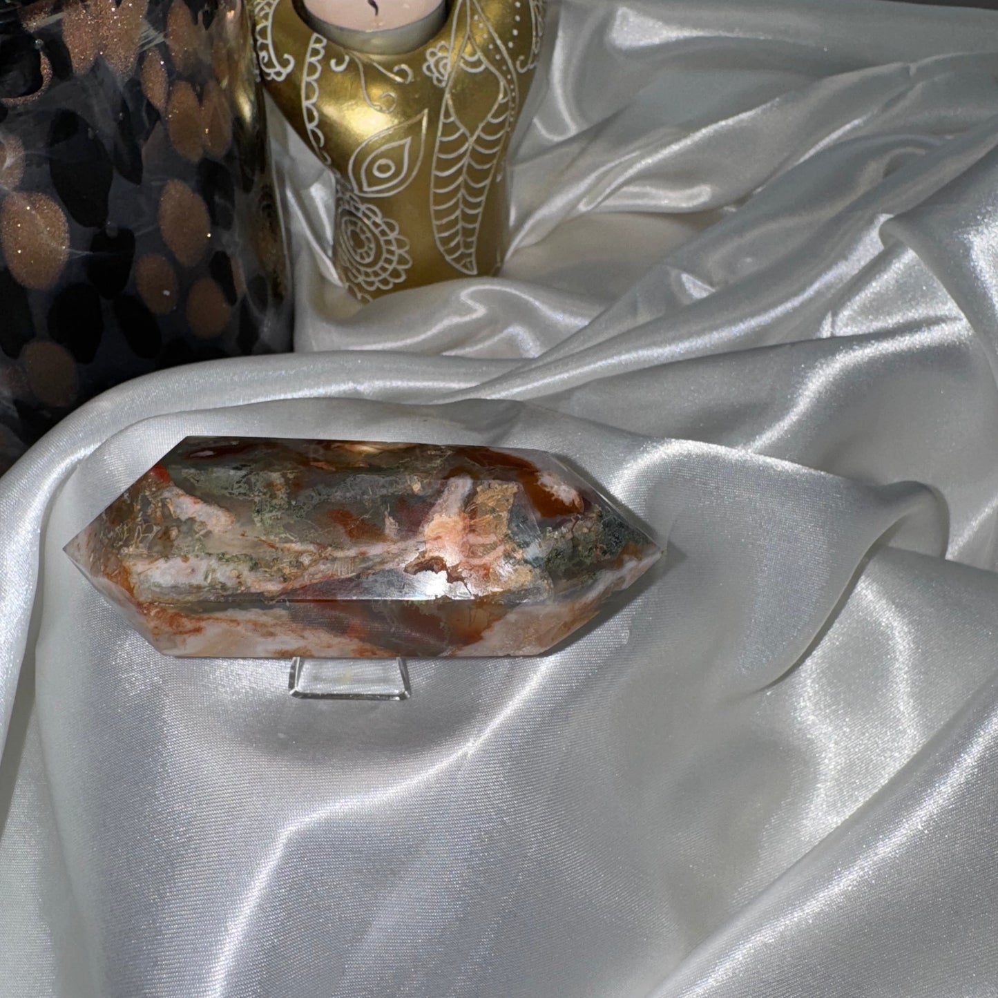 Agate Mousse et Cornaline – Harmonie entre Vitalité et Apaisement