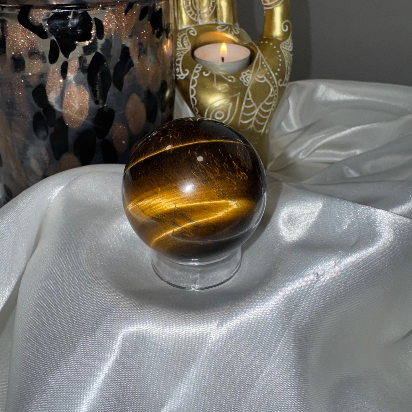 Œil de Tigre sphère – Pierre de Protection et de Force Intérieure