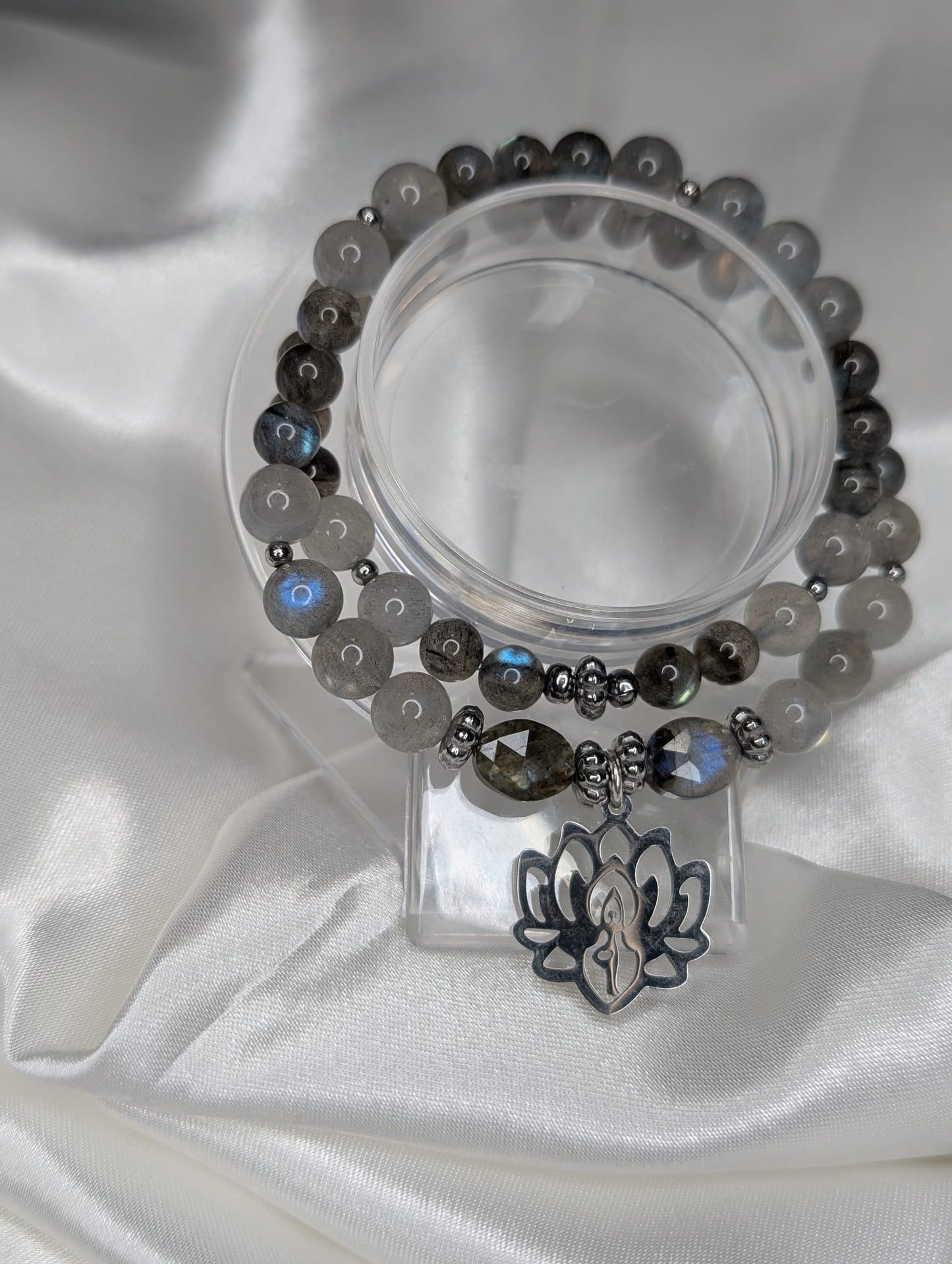 Bracelet Double en Labradorite – Protection et Harmonie
