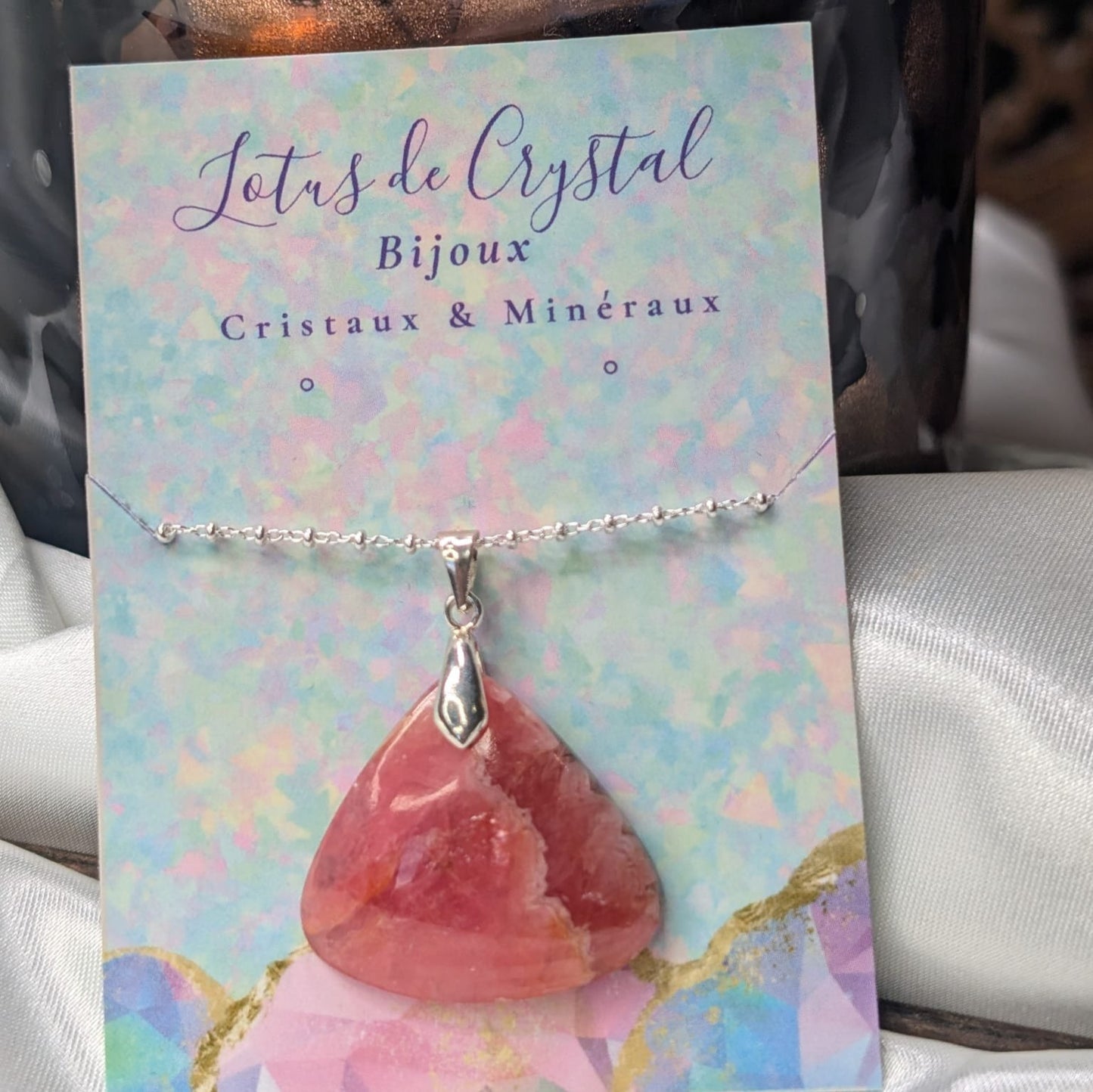Pendentif en Rhodochrosite – Amour et Guérison Émotionnelle