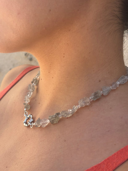 Collier en cristal d’Herkimer brut