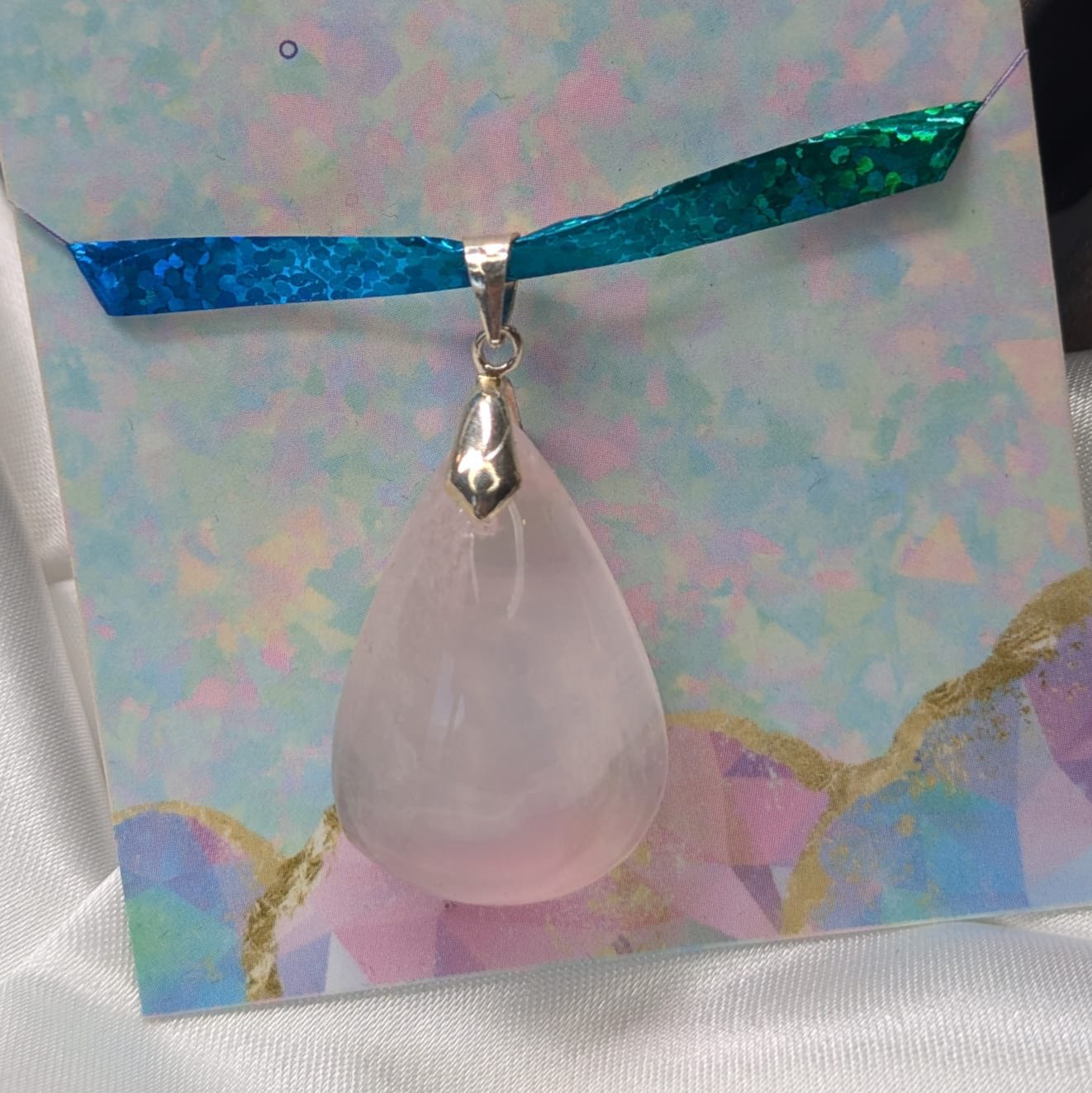 Pendentif quartz rose