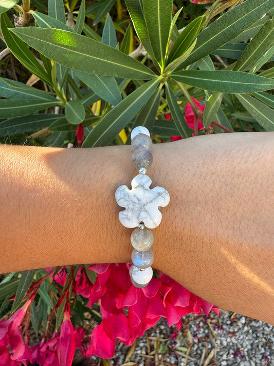 Bracelet Protection & Sérénité – Labradorite & Howlite