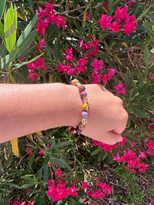 Bracelet Énergie Optimiste – Jaspe Mokaïte & Citrine