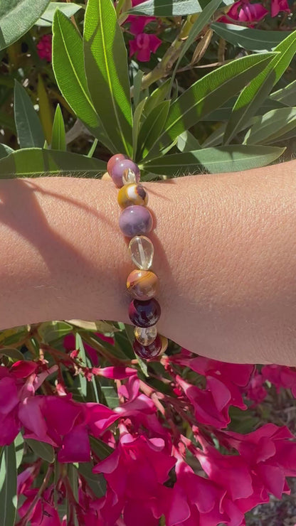 Bracelet Énergie Optimiste – Jaspe Mokaïte & Citrine