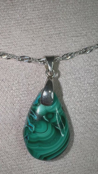 pendentif malachite